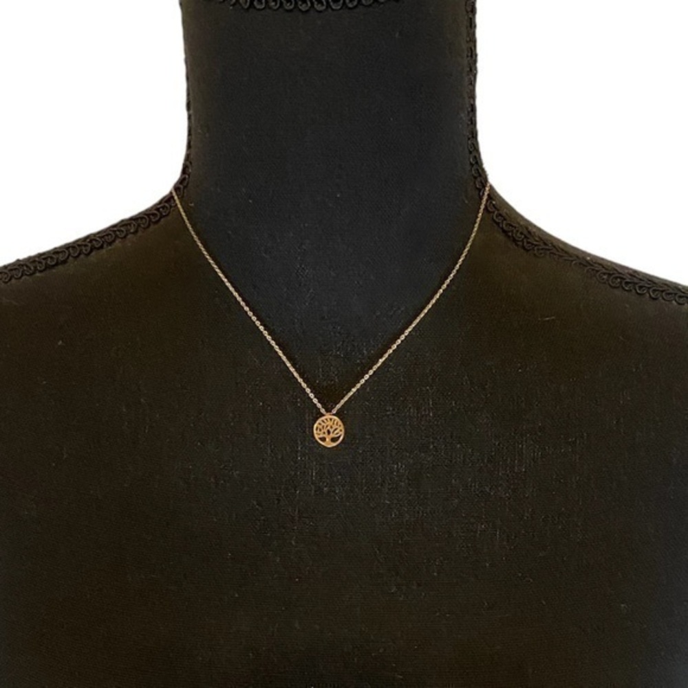 Adjustable Goldtone tree of life necklace